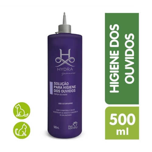 Solução Pet Society Hydra Groomers Higiene dos Ouvidos 500ml