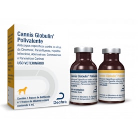 Soro Cannis Globulin Polivalente Dechra para Cães 5ml