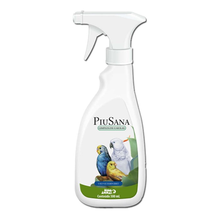 Spray Piusana para Limpeza de Gaiolas 500ml Mundo Animal