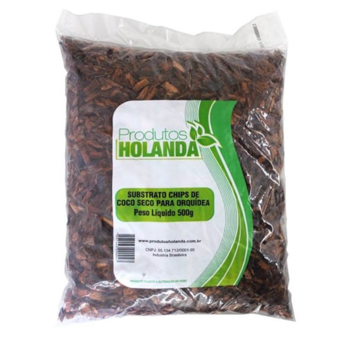 Substrato Chips de Coco Seco Produtos Holanda para Orquídeas 250 g