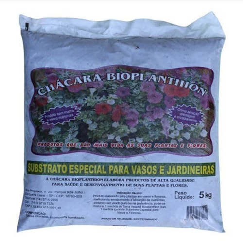 Substrato Especial para Vasos e Jardineiras Bioplanthion 5kg