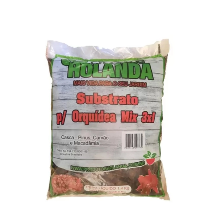 Substrato Para Orquídeas 1,4kg Mix 3 em 1 - Produtos Holanda