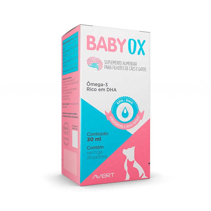 Suplemento Alimentar Baby Ox para Cães e Gatos Filhotes 30ML