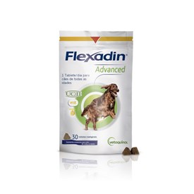 Suplemento Alimentar Flexadin Advanced para Cães com 30 Tablets Mastigáveis
