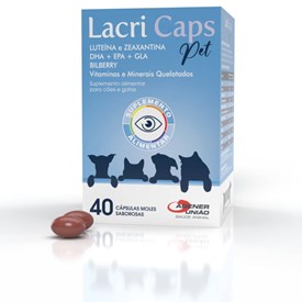 Suplemento Alimentar Lacri Caps Pet Agener para Cães e Gatos 40 Cápsulas