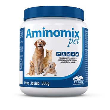 Suplemento Aminomix Pet Vetnil Uso Veterinário 500 g