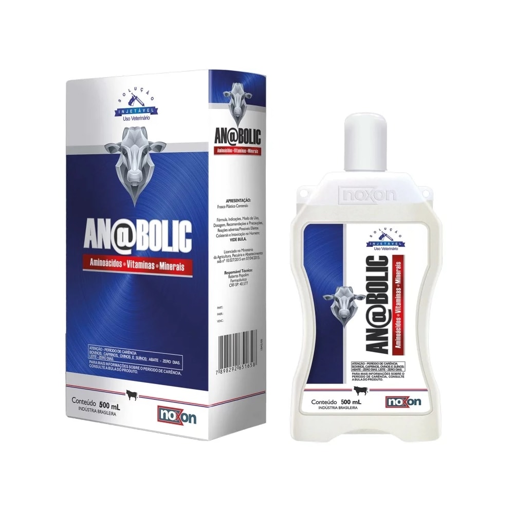 Suplemento Anabolic Noxon Injetável Uso Veterinário 500ml