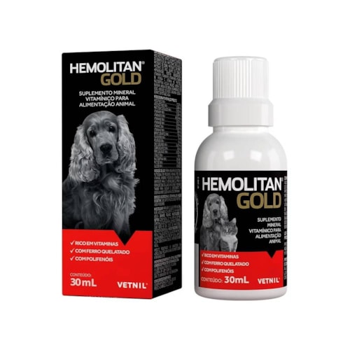 Suplemento Animal Hemolitan Gold Vetnil