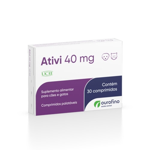 Suplemento Ativi Ourofino para Cães e Gatos 40 mg 