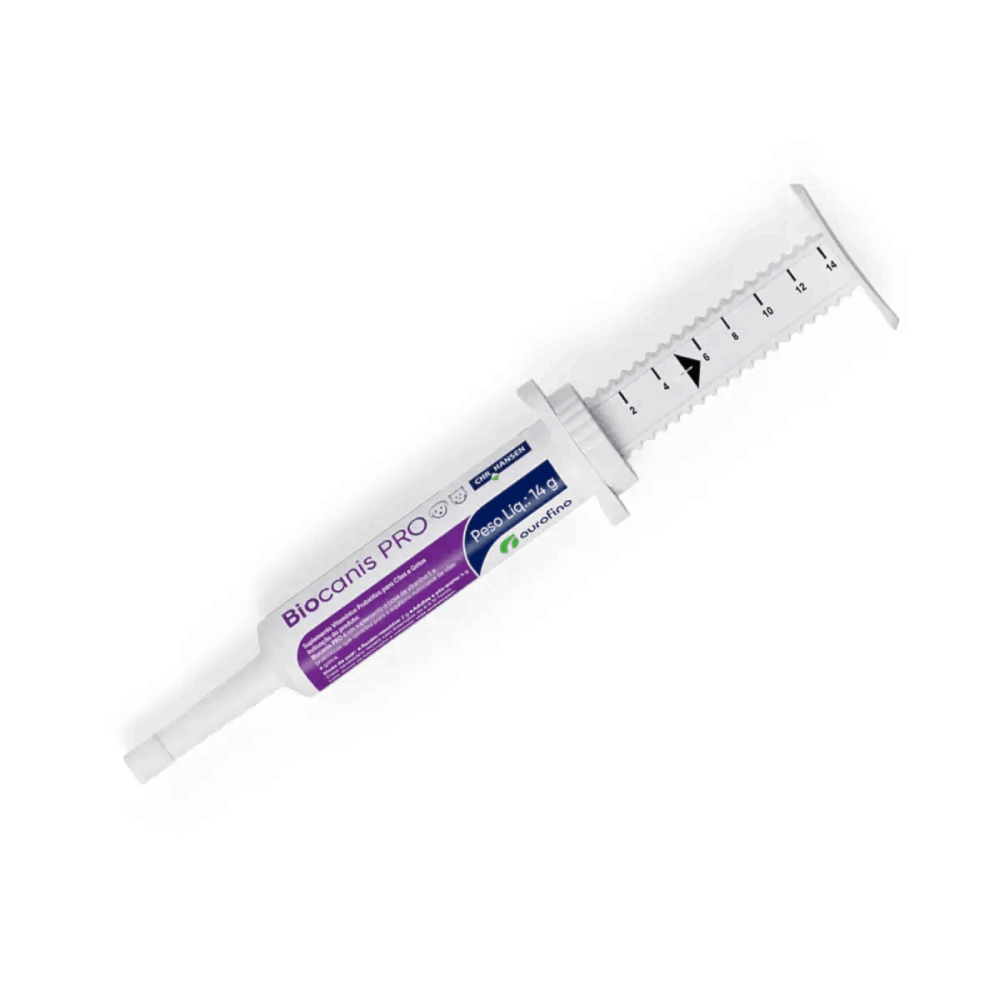 Suplemento Biocanis Pro Ouro Fino para Cães Seringa com 14 g