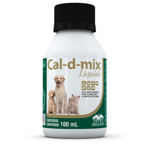 Suplemento Cálcio Cal-D Mix Vetnil 100ml