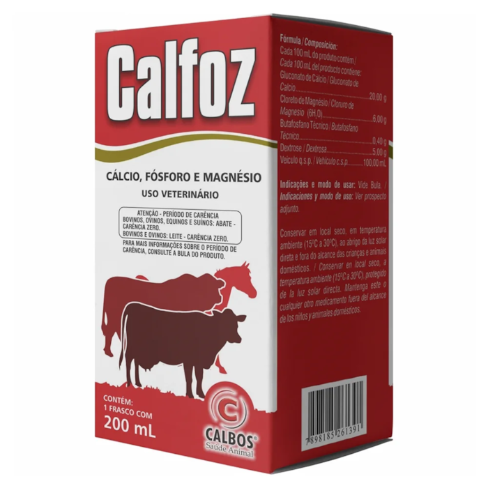 Suplemento Calfoz Injetável 200ml - Calbos