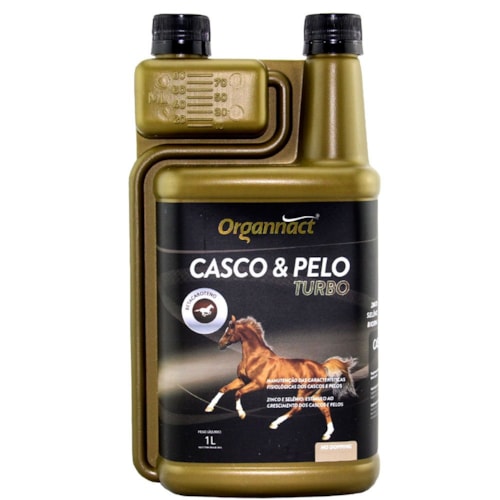 Suplemento Casco e Pelo Turbo Organnact para Equinos 1 Litro