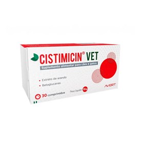 Suplemento Cistimicin Vet para Cães e Gatos 30 Comprimidos