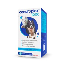 Suplemento Condroplex 1000 para Cães e Gatos 60 Comprimidos