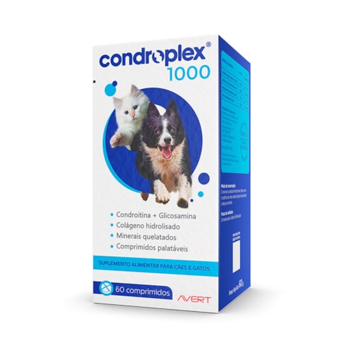 Suplemento Condroplex 1000 para Cães e Gatos 60 Comprimidos - imagem adicional