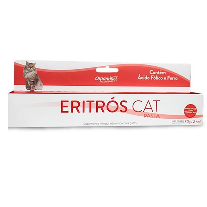 Suplemento Eritrós Cat Organnact para Gatos Pasta 30g