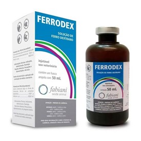 Suplemento Ferrodex Injetável Uso Veterinário 50 ml 