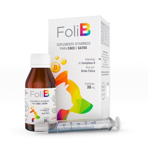 Suplemento Foli B Avert  para Cães e Gatos 30ML
