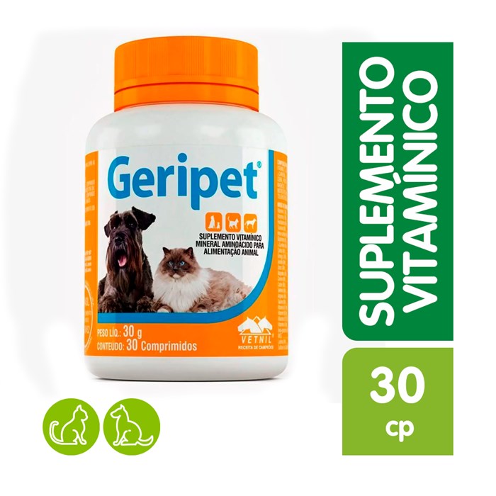 Suplemento Geripet Vetnil para Cães e Gatos 30g 