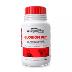 Suplemento Globion Pet para Cães e Gatos com 30 Comprimidos 