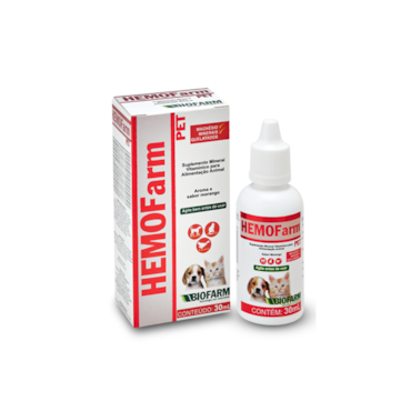 Suplemento HEMOFarm Pet Biofarm Uso Veterinário 30 ml