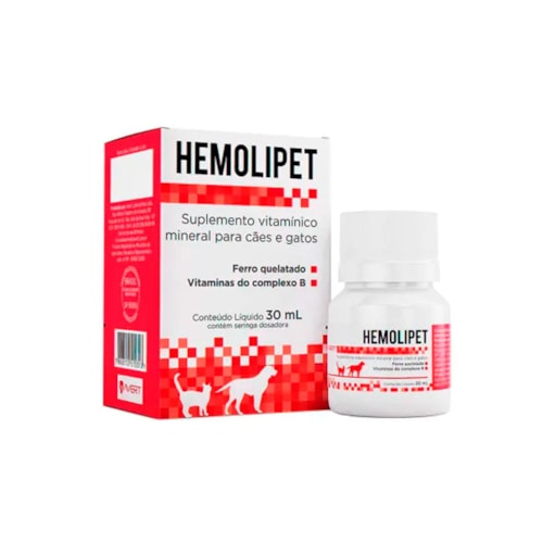 Suplemento Hemolipet Avert para Cães e Gatos 30ml