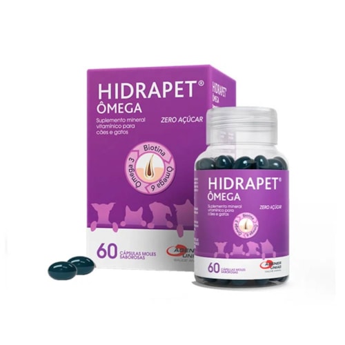 Suplemento Hidrapet Ômega Zero Açúcar Agener União para Cães e Gatos 