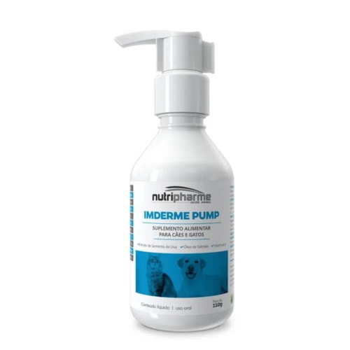 Suplemento Imderme Pump Oral Nutripharme para Cães e Gatos 110g