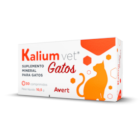 Suplemento Kalium Vet para Gatos 200mg com 30 Comprimidos - Avert