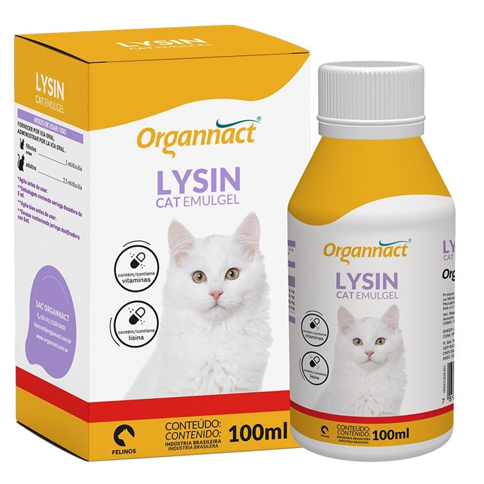 Suplemento Lysin Cat Organnact para Gatos 100ml