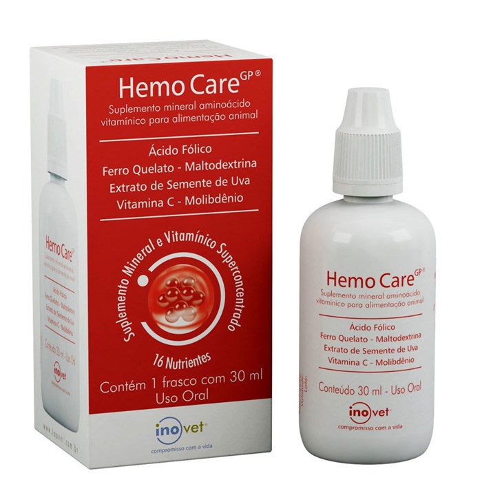 Suplemento Mineral Hemo Care Uso Veterinário 30 ml