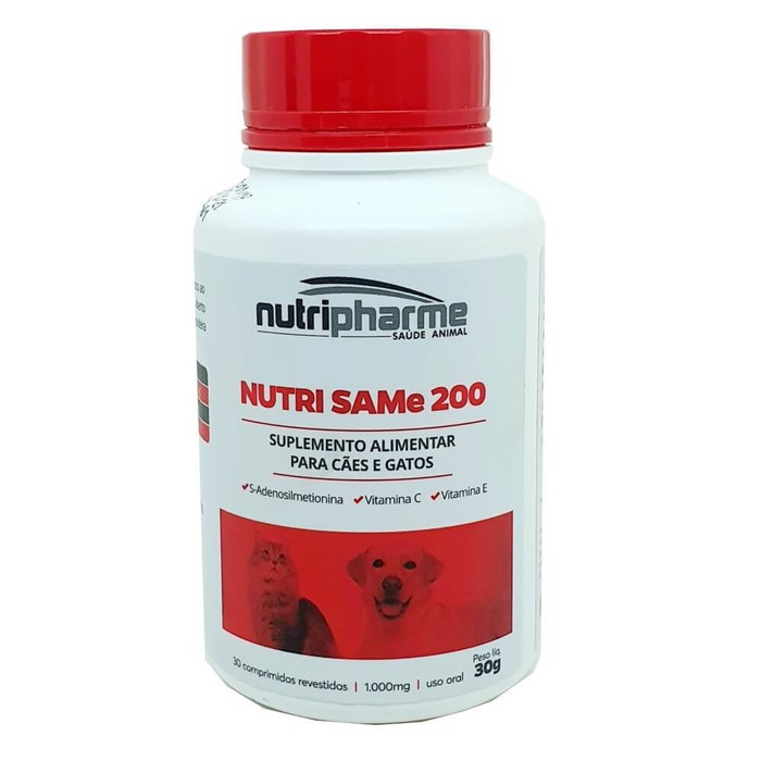 Suplemento Nutri Same 200 Nutripharme para Cães e Gatos 30 Comprimidos