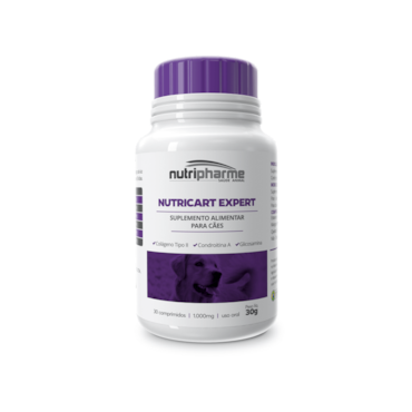 Suplemento Nutricart Expert 1000 mg para Cães com 30 Comprimidos