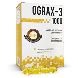 Suplemento Nutricional Ograx-3 para Cães e Gatos 30 Cápsulas