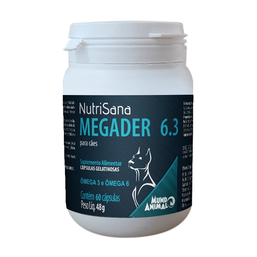 Suplemento Nutrisana Megader 6.3 para Cães 60 Cápsulas