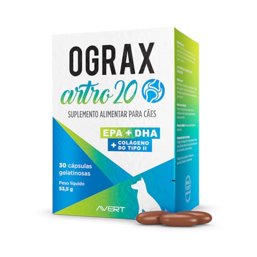 Suplemento Ograx Artro Avert para Cães 30 Cápsulas - imagem adicional