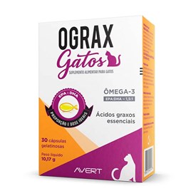 Suplemento Ograx Avert para Gatos 30 Cápsulas