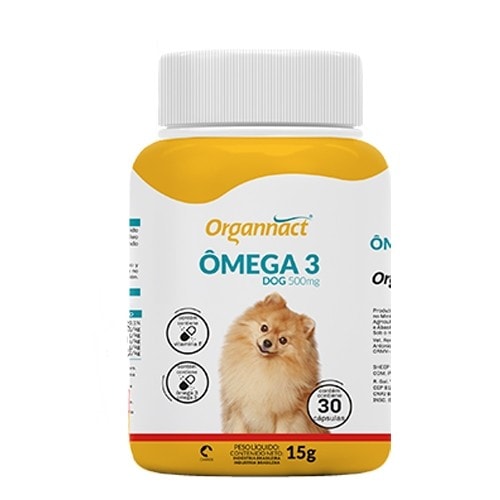 Suplemento Ômega 3 Dog Organnact para Cães 500mg 