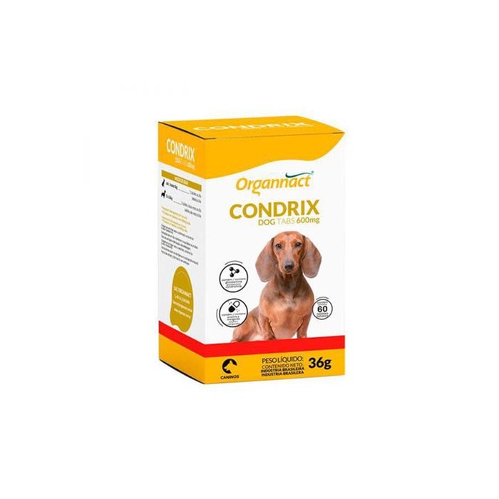 Suplemento Organnact Condrix Dog Tabs para Cães 600 mg 36g