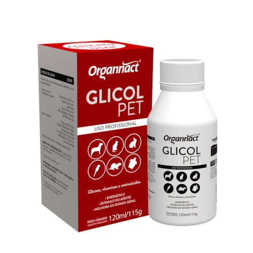 Suplemento Organnact Glicol Pet 120ml