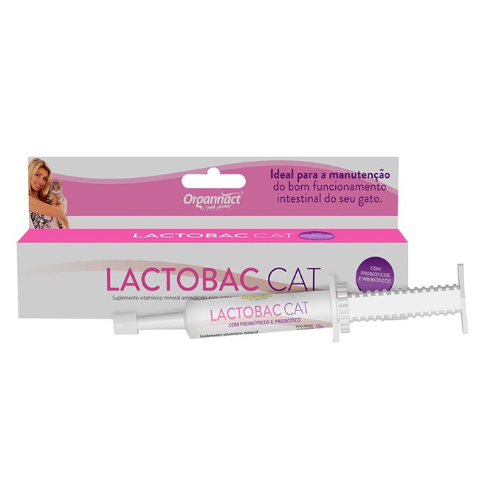 Suplemento Organnact Lactobac Cat para Gatos 16g