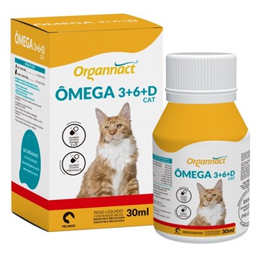 Suplemento Organnact Ômega 3 e 6 + Vitamina D para Gatos 30 ml