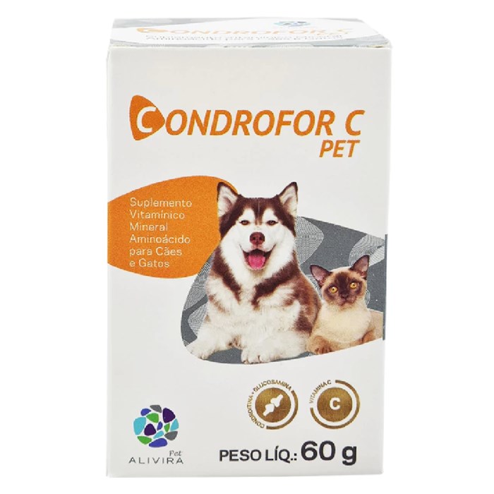 Suplemento para Cães e Gatos Condrofor C PET 60g Alivira