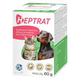 Suplemento para Cães e Gatos Heptrat 60g Alivira