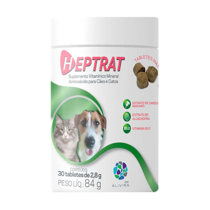 Suplemento para Cães e Gatos Heptrat Tabs 84g Alivira