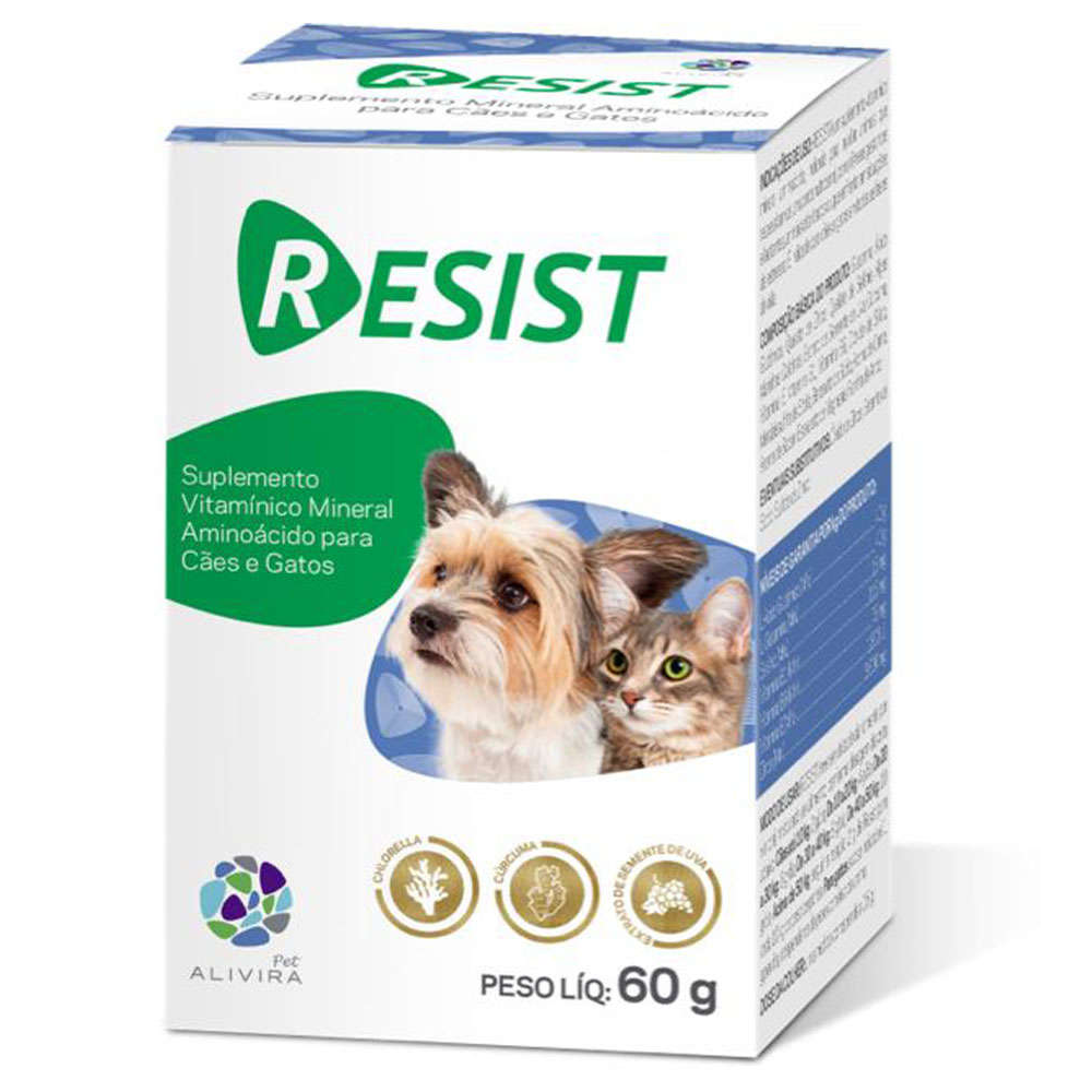 Suplemento para Cães e Gatos Resist 60g Alivira