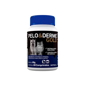 Suplemento Pelo & Derme Gold Vetnil para Cães e Gatos 60g