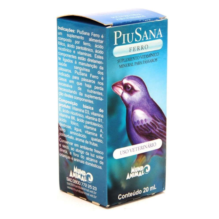 Suplemento Piusana Ferro 20ml Mundo Animal