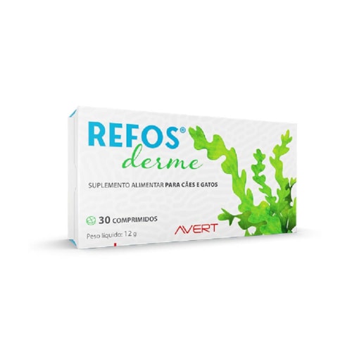Suplemento Refos Derme Avert para Cães e Gatos - 30 Comprimidos